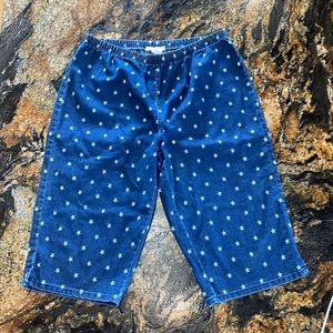 Denim Stretch capris, elastic waste, brand level eight, size 2X